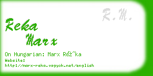 reka marx business card